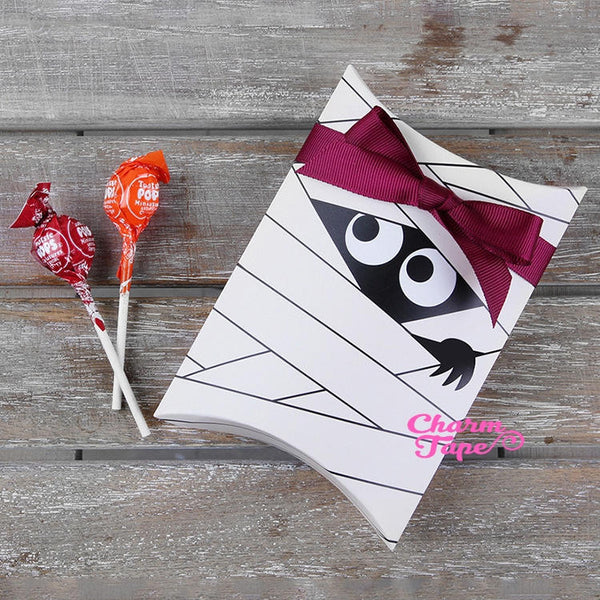 Halloween Gift Box, Pillow Boxes For Candy, Treat - Favors Bags Set of 4 PB001 14x10cm