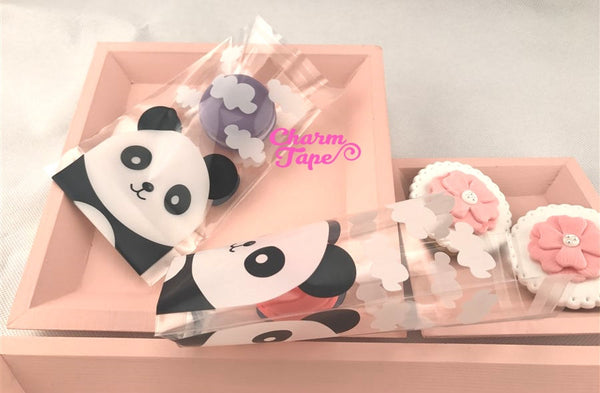 50 bags Panda Bear Bags // Cello Bags // Poly Bags // Self Sealing bags // Party Thank You Bags Set CB26