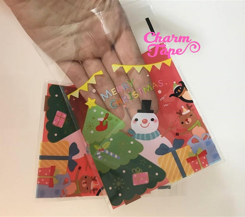 Cute Snowman Gift Bags Cello Self-adhesive Cookie bag - Favors Party bags 20/50 bags CB65