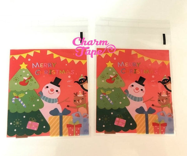 Cute Snowman Gift Bags Cello Self-adhesive Cookie bag - Favors Party bags 20/50 bags CB65