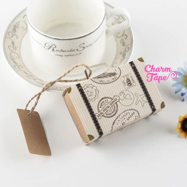 20x/50x Destination Wedding Favor Boxes Traveling Going away party Travel Suitcase Boxes PB051
