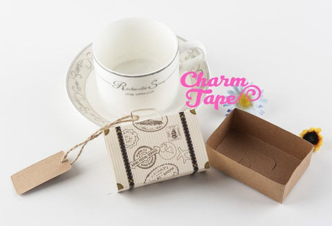 20x/50x Destination Wedding Favor Boxes Traveling Going away party Travel Suitcase Boxes PB051